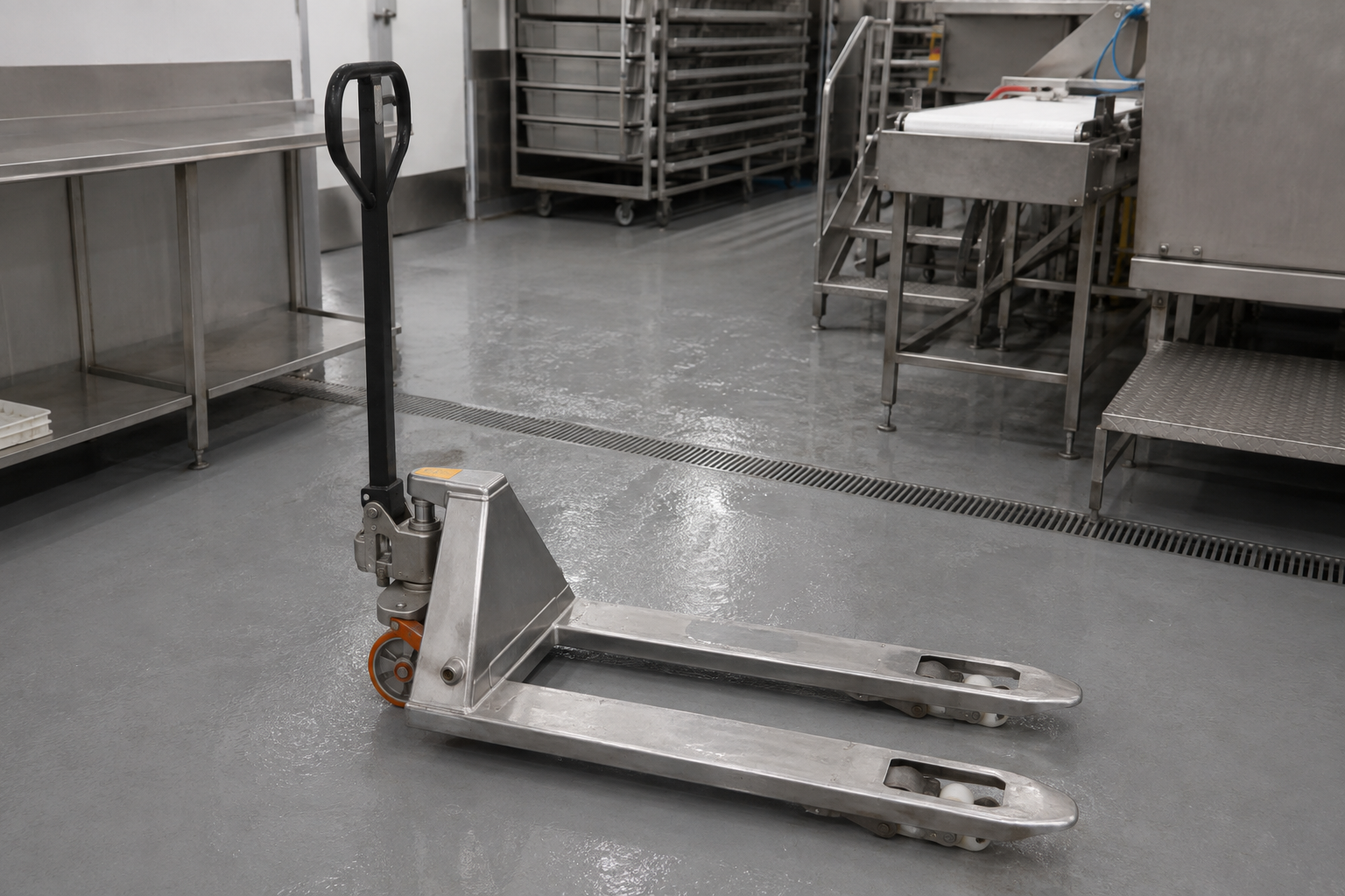 Specifying Pallet Jack Wheels for Washdown & Chemical Environments