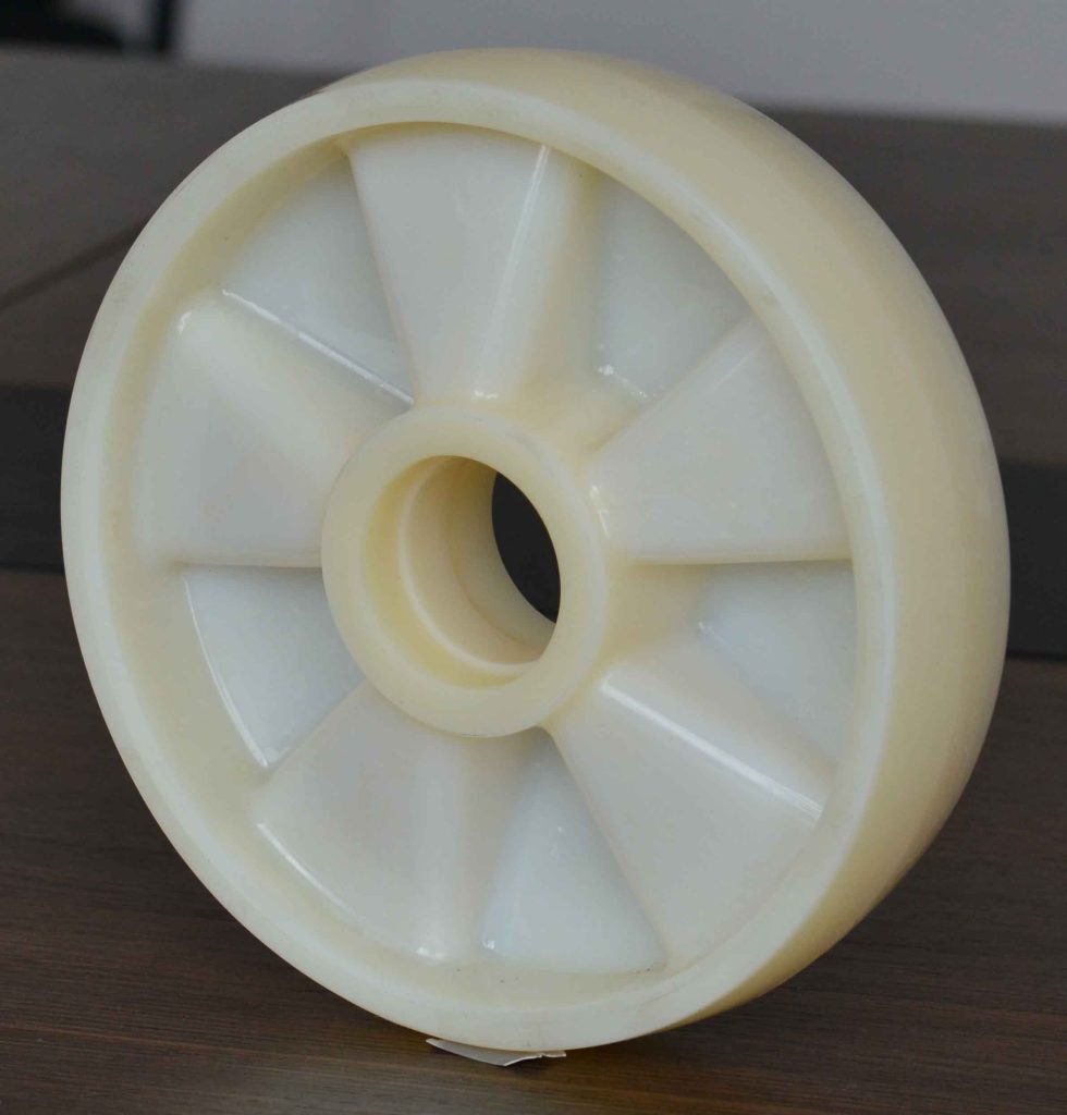 180 mm (7 in) × 50 mm (2 in) Cast Nylon Pallet Jack Steer Wheel