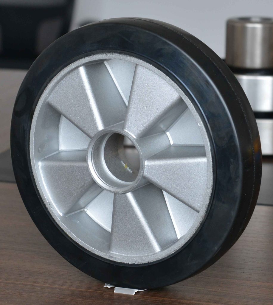 180 mm (7 in) × 50 mm (2 in) Rubber On Aluminum Core Pallet Jack Steer Wheel