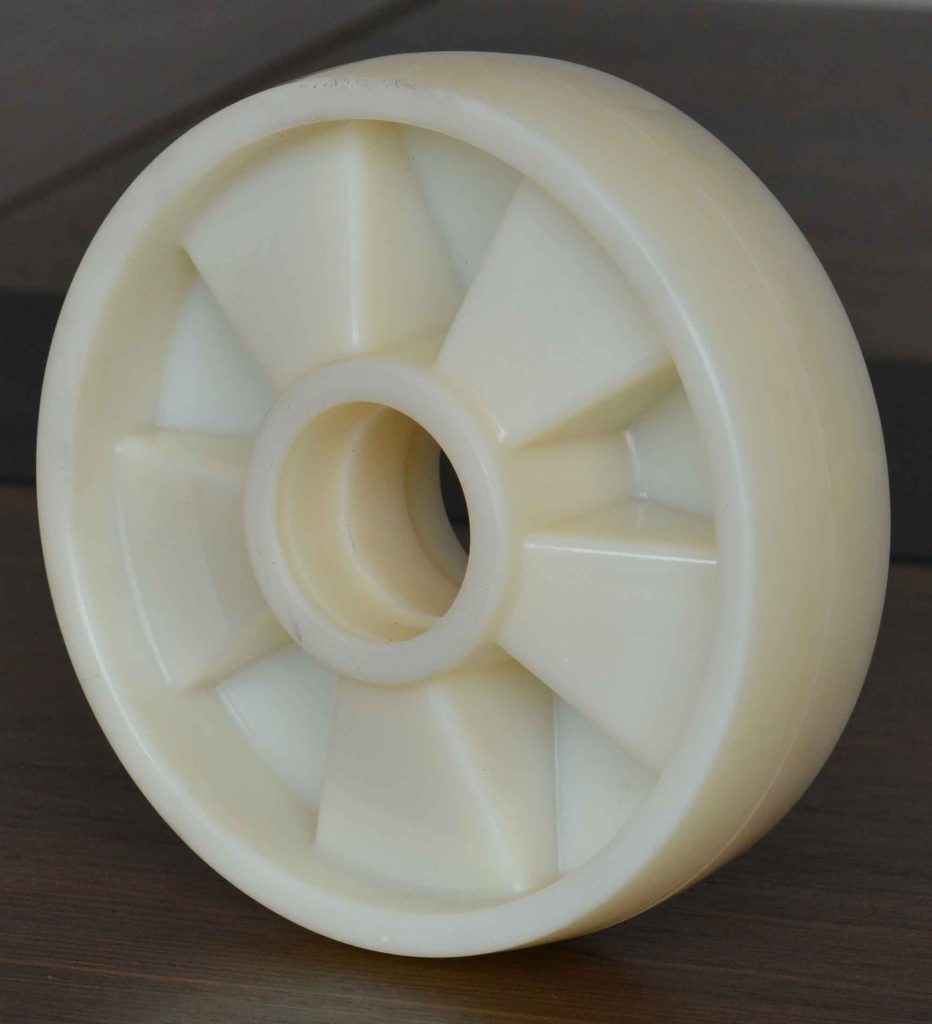 200 mm (8 in) × 50 mm (2 in) Cast Nylon Pallet Jack Steer Wheel