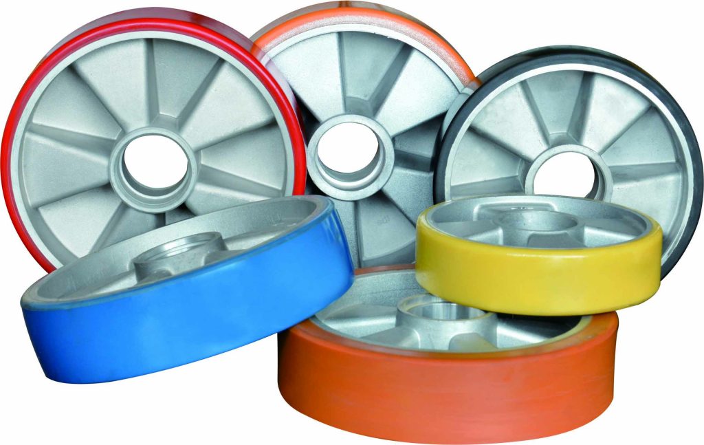 Polyurethane On Aluminum Core Pallet Jack Steer Wheel